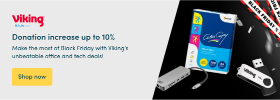 Make the most of Black Friday with Viking’s unbeatable office and tech deals! Donation increase up to 10%  Shop now 