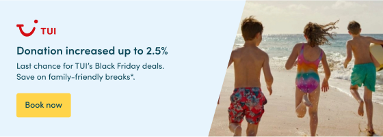 Last chance for TUI’s Black Friday deals. Save on family-friendly breaks*.  Donation increased up to 2.5%  Book now 