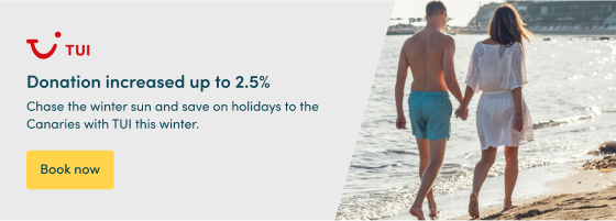 Chase the winter sun and save on holidays to the Canaries with TUI this winter.  Donation increased up to 2.5%  Book now