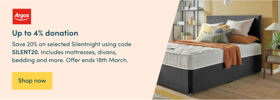 Save 20% on selected Silentnight using code SILENT20. Includes mattresses, divans, bedding and more.