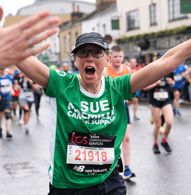 Woman cheering