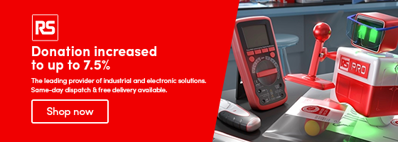 Discover RS PRO! Your smart choice for industrial solutions.  Donation increased to up to 7.5%