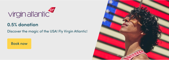 Discover the magic of the USA! Fly Virgin Atlantic!  0.5% donation  Book now