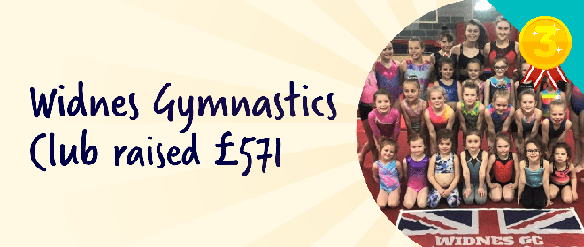 Widnes Gymnastics Club raised £571